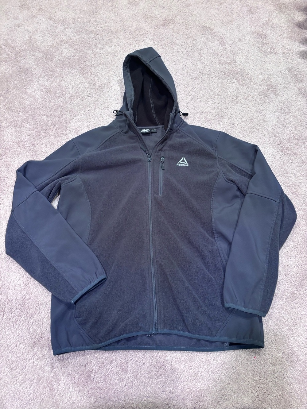 Reebok Women’s Gray Hooded Full-Zip Jacket